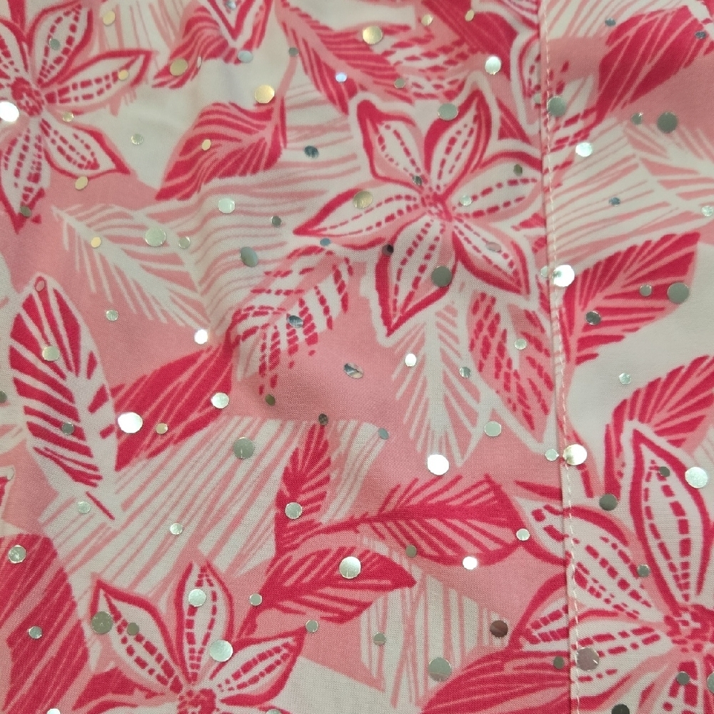 Emily Daniels Pink Floral Sleeveless Blouse Size S - Picture 3 of 8